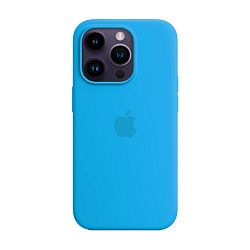 Клип-кейс (накладка) Silicone Case для Apple iPhone 14 Pro силикон, голубой