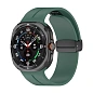 Ремешок D-Buckle для Samsung Galaxy Watch Ultra силикон зелёный
