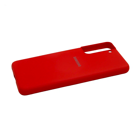 Клип-кейс (накладка) для Samsung Galaxy S21 силикон, красный - 3