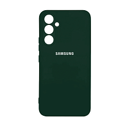 Клип-кейс (накладка) Silicone cover закрытый для Samsung Galaxy A54 силикон, тёмно-зелёный