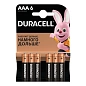 Батарейка Duracell Basic AAA LR03-6BL, 6шт