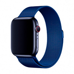 Миланский сетчатый браслет для Apple Watch 38 / 40 / 41 / 42mm сталь синий