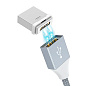 Дата-кабель Hoco U40B Magnetic Lightning 1 м, серый - 2