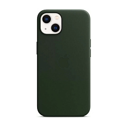 Клип-кейс (накладка) Apple Leather Case MagSafe для Apple iPhone 13 кожа, Sequoia Green