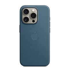 Клип-кейс (накладка) FineWoven Case MagSafe для Apple iPhone 15 Pro ткань, силикон, синий