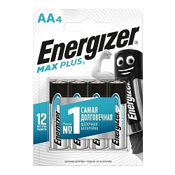 Батарейка Energizer Max Plus AA LR6-4BL, 4шт