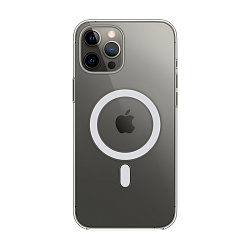 Клип-кейс (накладка) Clear Case MagSafe для Apple iPhone 12 Pro Max поликарбонат, прозрачный