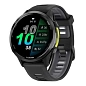 Умные часы Garmin Forerunner 970 "серый карбон" (чёрный ремешок)