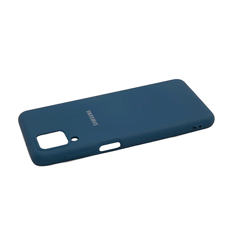 Клип-кейс (накладка) для Samsung Galaxy A12 / M12 силикон, тёмно-синий - 4