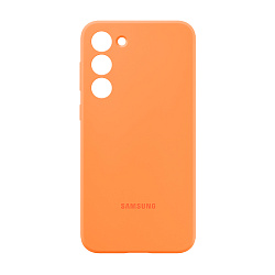 Клип-кейс (накладка) Samsung Silicone Case для Samsung Galaxy S23 силикон, поликарбонат, оранжевый