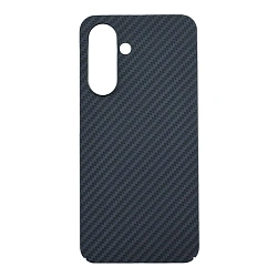 Клип-кейс (накладка) Luxo Carbon для Samsung Galaxy A36 пластик, чёрно-серый
