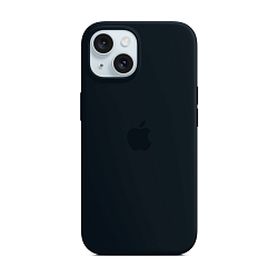 Клип-кейс (накладка) Silicone Case MagSafe для Apple iPhone 15 силикон, чёрный