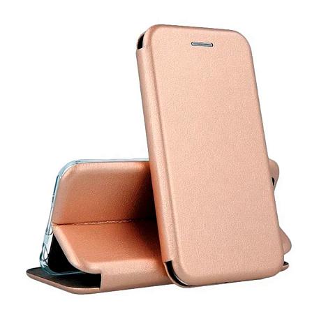 Чехол-книжка для Samsung Galaxy A02s искусственная кожа, золотой - 3