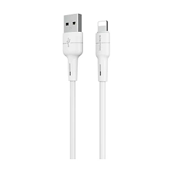 Дата-кабель Borofone BX30 Lightning 1 м, белый