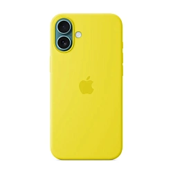 Клип-кейс (накладка)  Silicone Case MagSafe для Apple iPhone 16 Plus (Уценка) жёлтый
