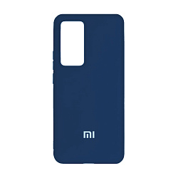 Клип-кейс (накладка) Silicone cover закрытый для Xiaomi 12 Pro силикон, тёмно-синий