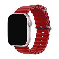 Ремешок Ocean Band для Apple Watch 38 / 40 / 41 / 42mm силикон красный