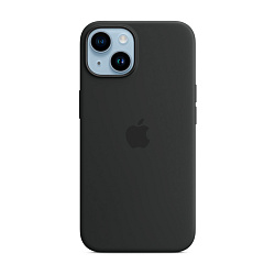 Клип-кейс (накладка) Silicone Case MagSafe для Apple iPhone 14 силикон, чёрный