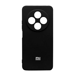 Клип-кейс (накладка) Silicone cover закрытый для Xiaomi Redmi 14C / Poco C75 силикон, чёрный