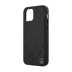 Клип-кейс (накладка) CG Mobile Mercedes-Benz для Apple iPhone 12 Mini кожа, чёрный