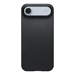 Клип-кейс (накладка) Pitaka Ultra-Slim Case для Apple iPhone Air кевлар (арамид), чёрно-серый (узкая полоска) (KI1701BA)