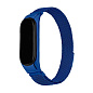 Браслет Миланский сетчатый для Mi Band 5 / 6 сталь синий