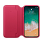 Чехол-книжка Apple Leather Folio для Apple iPhone X кожа, Berry - 2