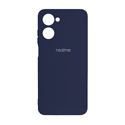 Клип-кейс (накладка) Silicone cover закрытый для Realme 10 силикон, тёмно-синий