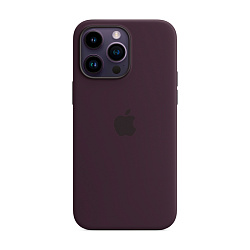 Клип-кейс (накладка) Silicone Case MagSafe для Apple iPhone 14 Pro Max силикон, тёмно-фиолетовый