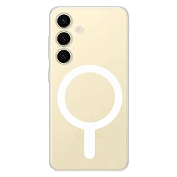 Клип-кейс (накладка)  Clear Case MagSafe для Samsung Galaxy S25 (Уценка) прозрачный