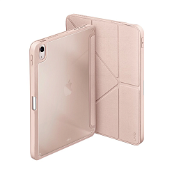Чехол-книжка c отделением под стилус UNIQ Moven для Apple iPad Air 10.9" (2020 / 2022) искусственная кожа, розовый