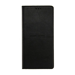 Чехол-книжка Premium Rich Boss для Samsung Galaxy S25 Edge искусственная кожа, чёрный