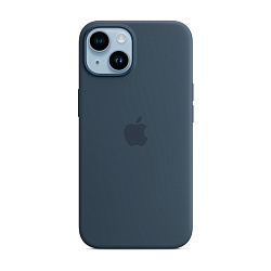 Клип-кейс (накладка) Silicone Case для Apple iPhone 14 силикон, тёмно-синий