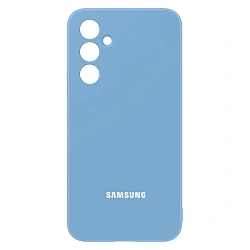 Клип-кейс (накладка) Silicone cover закрытый для Samsung Galaxy S24 FE силикон, голубой