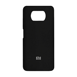 Клип-кейс (накладка) Silicone cover закрытый для Xiaomi Poco X3 NFC / Poco X3 Pro силикон, чёрный