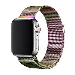 Миланский сетчатый браслет для Apple Watch 38 / 40 / 41 / 42mm сталь градиент