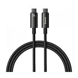 Дата-кабель Baseus Tungsten Gold Fast Charging 240W Type-C to Type-C 2 м, чёрный