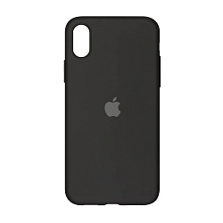 Клип-кейс (накладка) для Apple iPhone X / Xs силикон, чёрный