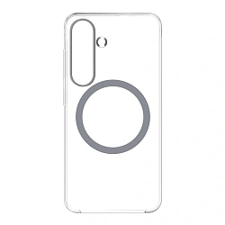 Клип-кейс (накладка) Samsung Clear Case MagSafe для Samsung Galaxy S25 полиуретан, поликарбонат, алюминий, прозрачный