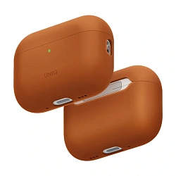 Кобура UNIQ Lino для Apple AirPods Pro 3 поликарбонат, силикон, оранжевый