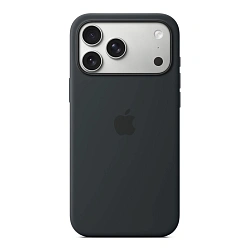 Клип-кейс (накладка) Silicone Case MagSafe для Apple iPhone 17 Pro силикон, чёрный