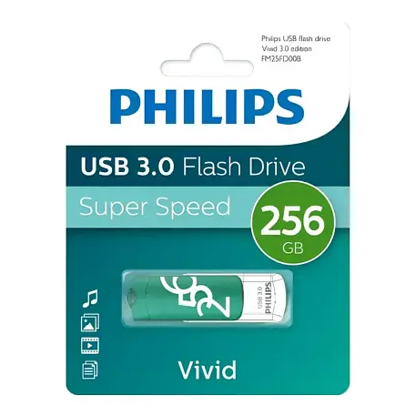 USB-флешка Philips VIVID 3.0 256 ГБ (USB 3.0) зелёный - 2