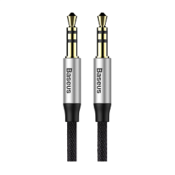 Аудиокабель Baseus Yiven M30 (3.5mm mini Jack to 3.5mm mini jack) 1.5 м, чёрный с серым