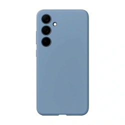 Клип-кейс (накладка) для Samsung Galaxy A55 пластик, силикон, синий