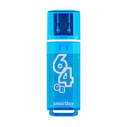 USB-флешка SmartBuy Glossy 64 ГБ (USB 3.0) синий
