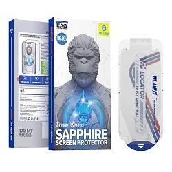 Защитное стекло BlueO Sapphire 2.5D для Apple iPhone 17 Pro, черная рамка